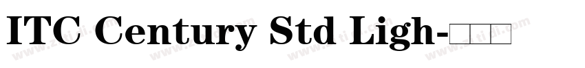 ITC Century Std Ligh字体转换